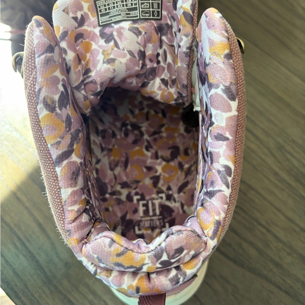 Keen Terradora II Mid Waterproof Hiking Boots Pink Purple‎ Floral Women 11 - Picture 6 of 6
